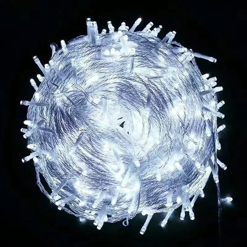 LED Garland String Lights 10m 30m 50m 100m Christmas Tree Wedding Decoration Waterproof Fairy Light Indoor Outdoor 220V EU Lamp