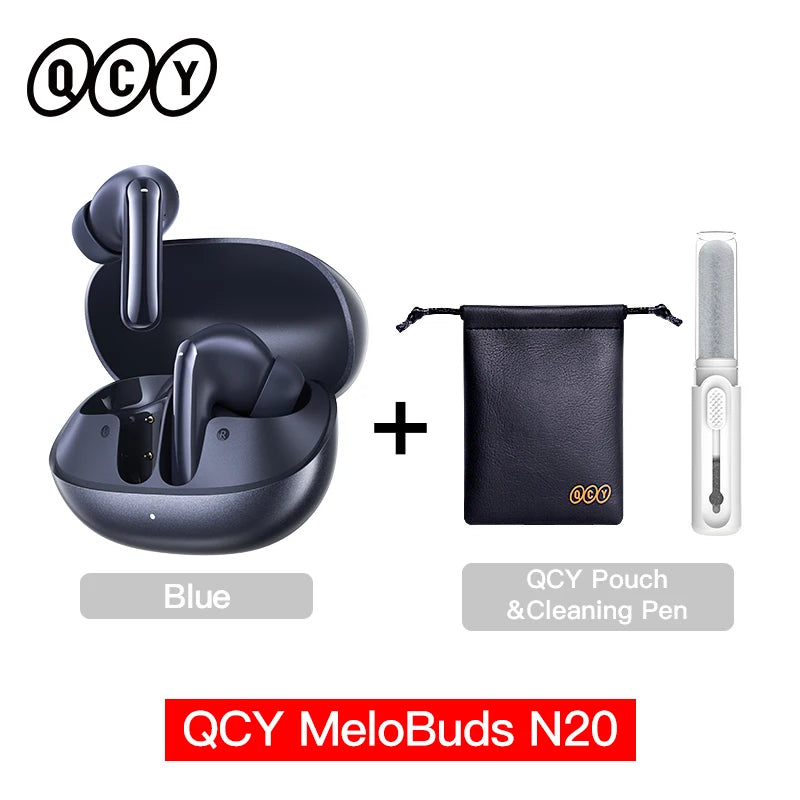 QCY Melobuds N20 BH25HT20A Wireless Bluetooth 6.0 Earphone -50dB Adaptive ANC 13mm Drivers Headsets 6 Mics HD Calls Earbud 40Hrs