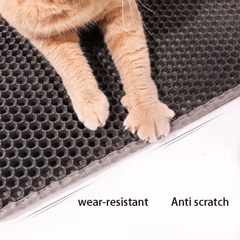Cat Litter Mat Double Layer Waterproof Urine Proof Trapping Mat Easy to Clean Non-Slip Toilet Pad Cat Scratch Pad Large Foot Pa - WTN Essentials 