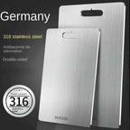316 Stainless Steel Cutting Board – Double Sided Chopping & Kneading Board
