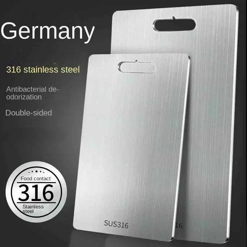316 Stainless Steel Cutting Board – Double Sided Chopping & Kneading Board