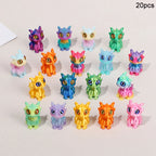 20/5pcs 3D Printed Dragon Ornaments for Kids Birthday Party Favors Pinata Filler Easter Christmas Gifts Home Table Decorations
