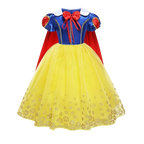 Girls Snow White Princess Dress Mesh Clothes Vestidos Kids Christmas Halloween Carnival Cosplay Costume