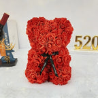 Artificial Flower Eternal Rose Teddy Bear for Mom Mother's Day Birthday Valentine's Day Anniversary Gifts &Artificial Room Decor