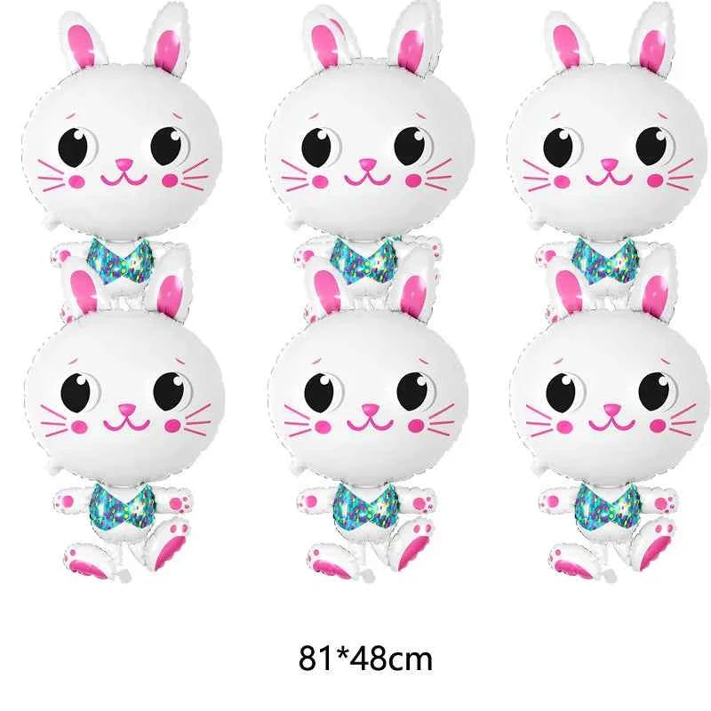 1pc,Large Easter Standing Balloon for Happy Easter Day Party Decorations 150cm Bunny Easter Egg Balloons Kids Party Favors