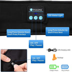 HUAWEISHI Bluetooth 5.0 Earphones Sports Sleeping Headband Elastic Wireless Headphones Music Eye Mask Wireless Headset Headband