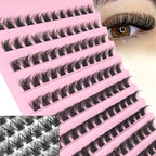 DIY Eyelash Extension Kit Individual Lashes Cluster Mix Lash Clusters with Lash Bond and Seal and Lash Accessories