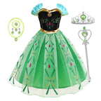 Frozen Elsa Anna Princess Girls Costume Kids Dress Disney Snow Queen Halloween Cosplay Birthday Party Dress Up 2-10 Years