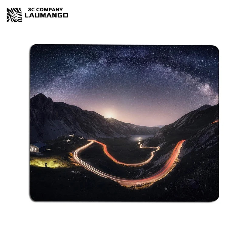 Galaxy Small Gaming Mouse Pad Deskmat Rubber Mat non-slip Anime Mousepad Pc Accessories Desk Protector Kawaii Cute Keyboard Pads