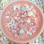 20g Y2K Acrylic Assorted Beads Flower Sweetheart Butterfly Candy Kawaii Aesthetic Beads for Bracelets DIY Jewelry Making Supply