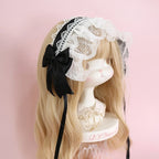 lolita headband hair accessories hair accessories sweet lace headband KC dark ribbon bow