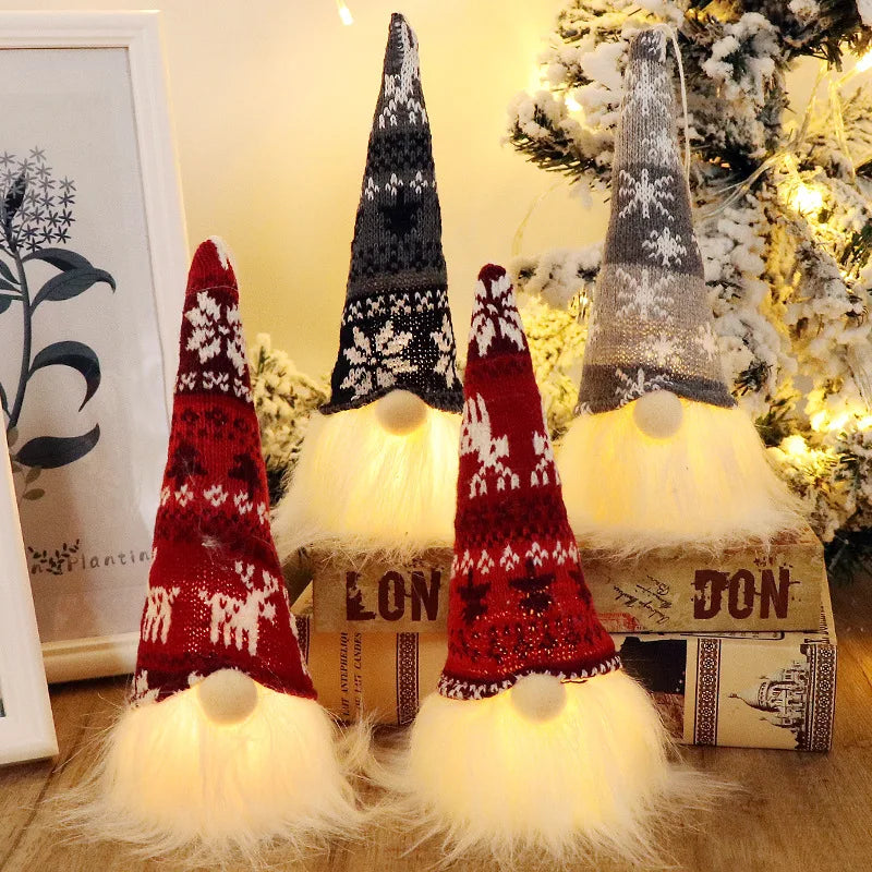20/30cm LED Faceless Doll Elf Gnome with Lights Christmas Decoration Home Merry Christmas Navidad Children New Year Gift  2025