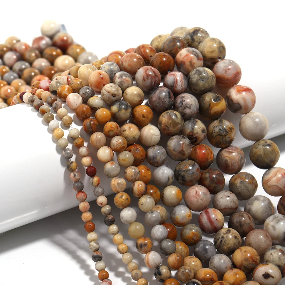 1String/Lot 4 6 8 10 12mm Natural Stone Round Tiger Eye Crystal Turquoises Spacer Beads For DIY Crafts Ornament Making Supplies