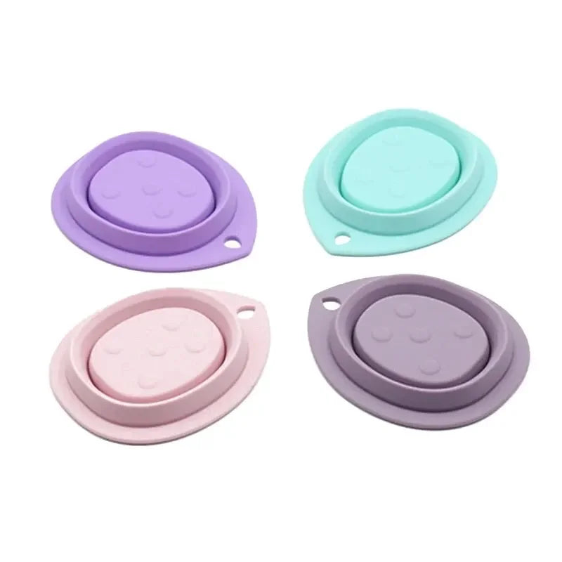 Silicone Makeup Brush Cleaner Foldable Cosmetic Brush Cleaning Bowl Powder Puff Beauty Sponge Washing Mat Brushes Scrubber Pad