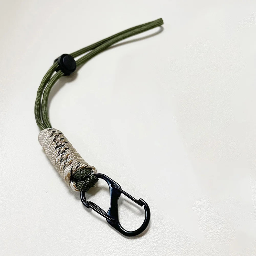 1pcs/2pcs/6pcs Hand Woven Umbrella Rope Outdoor Keychain Wrist Rope Outdoor External Buckle Car Key Hanging Rope