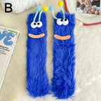 1 Pair Cartoon Ugly Doll Socks Women Autumn Winter Fleece Floor Socks Soft Thick Plush Indoor Socks Female Fluffy Socks