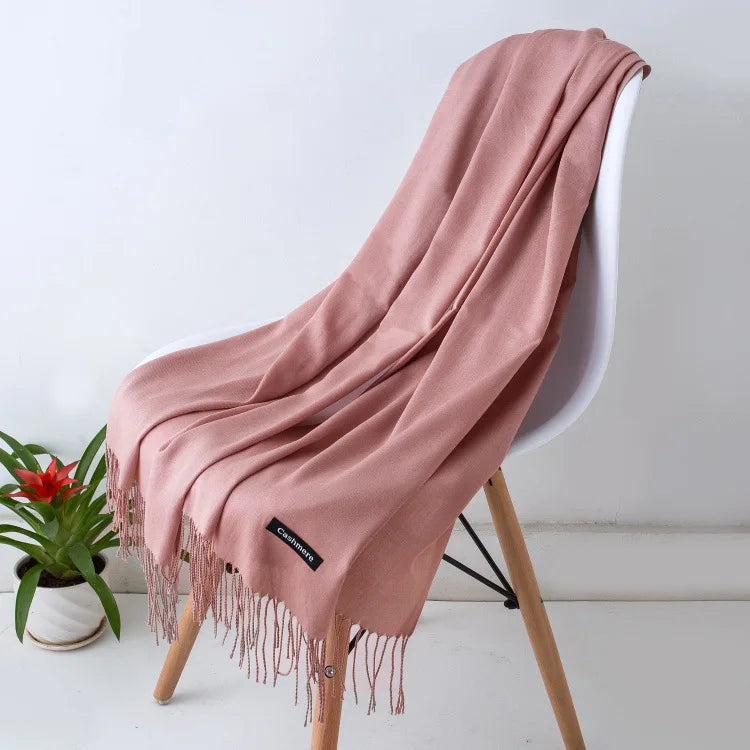 Fashion Solid Scarf Women Cashmere Soft Winter Warm Scarves Hijab Female Long Headband Shawl Wraps Bandana Foulard 2022 Echarpe
