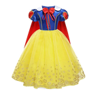 Yellow Princess Dress Halloween Cosplay Costumes Beauty and The Beast Kid Dress For 2-10Y Girls Birthday Party Children Clothing