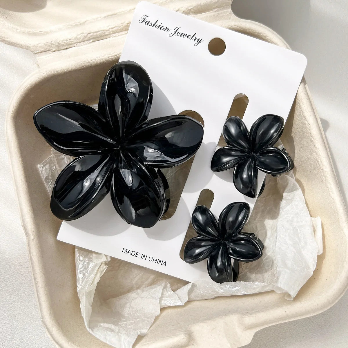 3Pcs/18Pcs Egg Flower Hair Clips Gradient Candy Color Flowers Suitable for Daily Backcombed Ponytail Shark Clip Hair Accessories