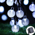Solar Globe String Lights Waterproof Outdoor Fairy Lights 8 Modes