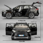 RAV4 Diecast Toy Car with Light & Sound – Alloy Model Vehicle Toy