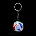 Mini 3D Soccer Ball Keychain Silicone elasticity Football Keyring Fashion Bag Backpack Charm Car Key Accessory For Sports Fans