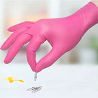 Fuchsia Nitrile Disposable Gloves – 20/100PCS, 3-mil, Powder & Latex Free, Household, Cooking, Kitchen & Esthetician Use