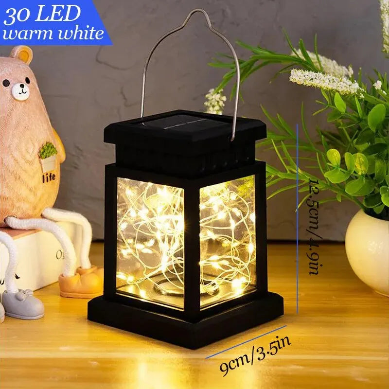 Solar LED Lantern Outdoor Hanging Candle Lights Floor Panel Candle Patio Indoor Balcony Birds Decoration Lighting For Garden
