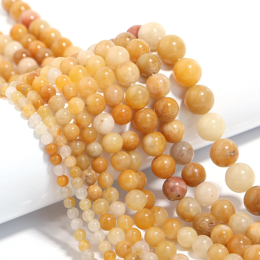 1String/Lot 4 6 8 10 12mm Natural Stone Round Tiger Eye Crystal Turquoises Spacer Beads For DIY Crafts Ornament Making Supplies
