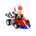 12cm 7pcs Anime Mario Power Car Mario Kart Cartoon Action Figure Cute PVC Model Desktop Ornaments Children's Toys Holiday Gifts