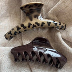 Korean Large Size Acrylic Dragon Bone Shark Hair Clip French Style Polka Point Arc Back of Head Hair Claw Clamp Hair Accessories