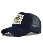 High Quality Fishing Embroidery Baseball Cap for Men Women Outdoor Fishing Snapback Mesh Hat Breathable Sunshade Dad Trucker Hat
