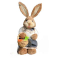 Easter Rabbit Decoration Bunny Figure Cattail Craft Ornament Home Holiday Cute Bunny Home Decoration Easter Rabbit Decoration