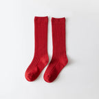 0-12Y Teenage Boys And Girls Cotton Socks Casual Ribbed Knee High Kids Long Tube Socks Baby Stocking Winter Children Sock School