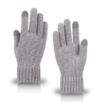  4colors Winter Warm Gloves Touchscreen Unisex Knit Finger Gloves Machine Washable Ideal for Travel Cycling Sports