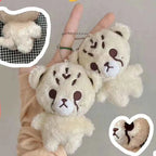 1pc Kpop Cartoon Cheetah Lee Doyoung Mark Same Plush Keyrings Q Styles Mini Gomdo Lee Taeyong Keychains Key Rings Bag Pendants