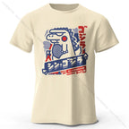 Harajuku Kawaii Animal Printed 100% Cotton T-Shirt, Lightweight Round Neck Short Sleeve Tee, Unisex Casual Wear