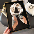 Elegant Nordic Style All Seasons Scarf Faux Silk Large Square Shawl Simple Chic Decorative Wrap For Teens