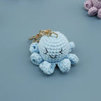 Ocean Series Animal Doll Crochet Keychain Handmaking Knitted Tropical Fish Keyrings Crochet Shark Doll Keychain Custom Accessory
