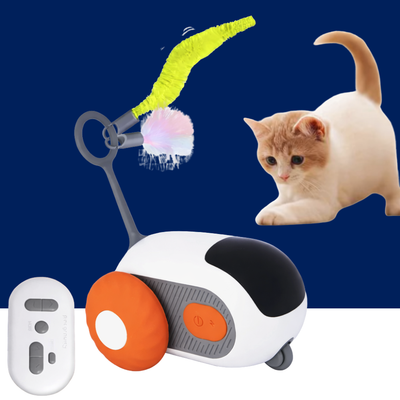 Smart Interactive Pet Car Toy – Remote Moving Toy for Cats & Dogs