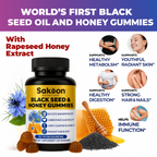 Black Seed Oil Gummies with Honey | Halal, High-Thymoquinone | Sakoon