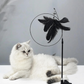 Cat Teaser Stick with Suction Cup – Long-Lasting Feather Wand Toy