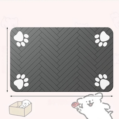 Absorbent Pet Feeding Mat with Waterproof Backing for Dogs & Cats