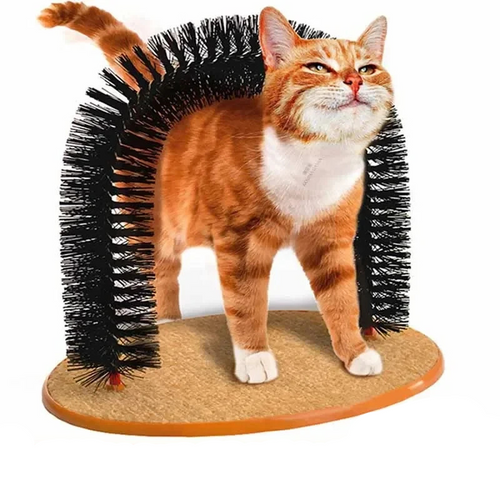 Cat Arch Self Groomer with Scratching Base