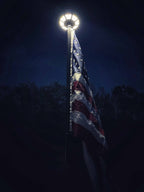 TelePatriot 800 Series Solar Flagpole Light - 200 LED Waterproof IP65
