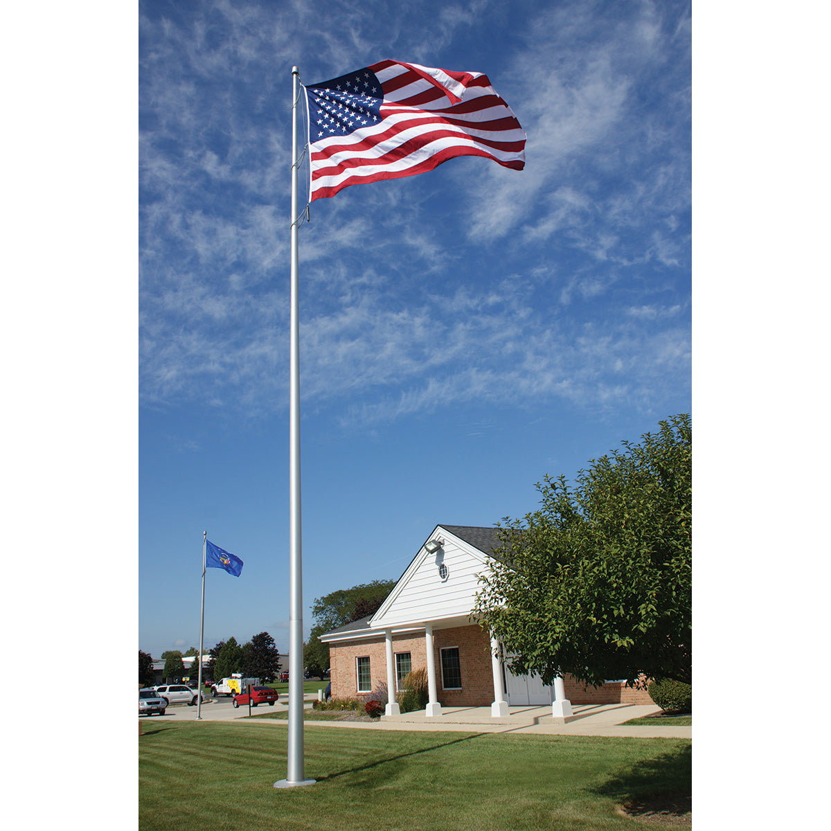 Aluminum Flagpole with Internal Rope & Cam Cleat | Heavy-Duty, Made in USA, Lifetime Warranty