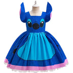 Kids Girls Princess Dress – Stitch Cartoon Inspired Costume Dress