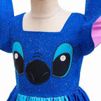 Kids Girls Princess Dress – Stitch Cartoon Inspired Costume Dress