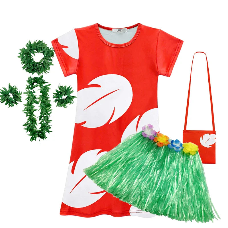 Kids Girls Princess Dress – Stitch Cartoon Inspired Costume Dress