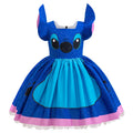 Kids Girls Princess Dress – Stitch Cartoon Inspired Costume Dress